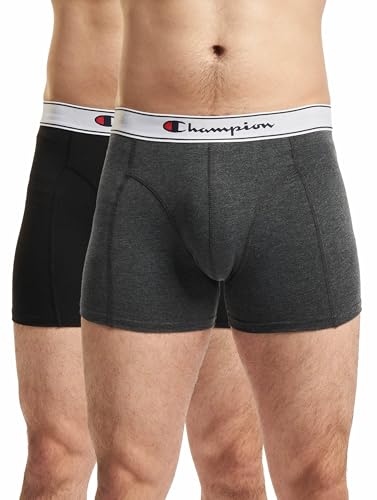 Champion Herren Retroshorts Seasonal Solid Color X2, Schwarz & Dunkelgrau Meliert, XXL von Champion