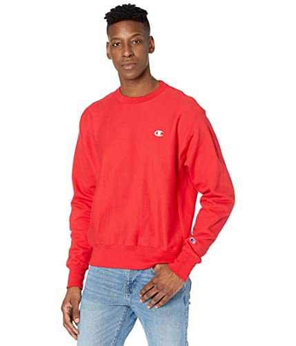 Champion Herren Reverse Weave Crew, Script-Logo, mit Schriftzeichen, Englischer Aufschrift, بو die Gola Redonda Sweatshirt, Team Red Scarlet, XL EU von Champion