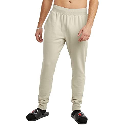 Champion Herren Reverse Weave Jogger, linkes Bein C Hose, Pebblestone C Logo, 56 von Champion