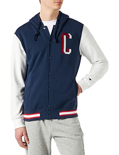 Champion Herren Rochester 1919 Bookstore Full Buttoned Kapuzenpullover, Marineblau (Nava), L von Champion