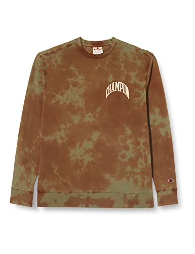 Champion Herren Rochester 1919 City Exporer Tie Dye Crewneck Sweatshirt, Grün (DUK), M von Champion