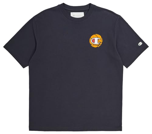 Champion Herren Rochester 1919 Eco Future-Circular Recycled Cotton Graphic S/L T-Shirt, Pastellschwarz, Medium von Champion