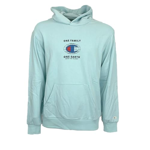 Champion Herren Rochester 1919 Eco Future-Circular Recycled Heavy Spring Terry Kapuzenpullover, Pastellblau, XL von Champion