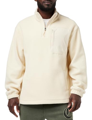 Champion Herren Rochester 1919 Eco Future Recycled Polar Half Zip Sweatshirt, Beige Chiaro, L von Champion