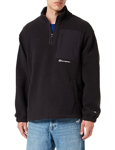 Champion Herren Rochester 1919 Eco Future Recycled Polar Half Zip Sweatshirt, Nero, L von Champion