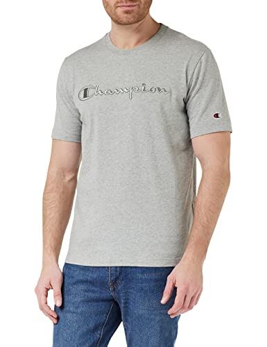 Champion Herren Rochester 1919 Logo Crewneck S-s T-Shirt, Grau meliert (Nogm), Medium von Champion