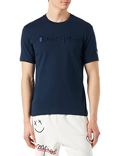Champion Herren Rochester 1919 Logo Crewneck S-s T-Shirt, Marineblau (Eco-Future), XL von Champion