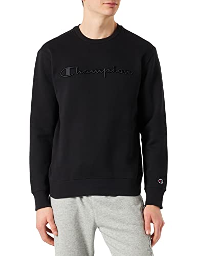 Champion Herren Rochester 1919 Logo Fleece Crewneck Sweatshirt, Schwarz, L von Champion