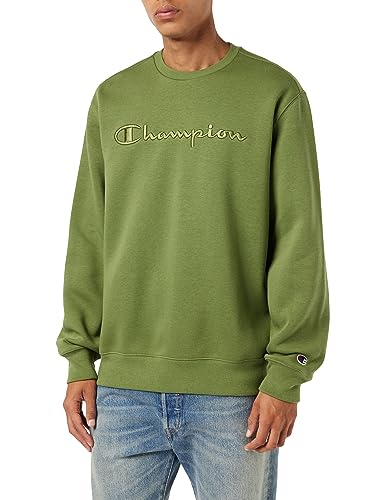 Champion Herren Rochester 1919 Logo-Heavy Powerblend Fleece Crewneck Sweatshirt, Verde Olivo, L von Champion