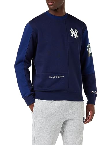 Champion Herren Rochester 1919 MLB-Heavy Powerblend Fleece Crewneck Sweatshirt, Blu Marittimo, XS von Champion