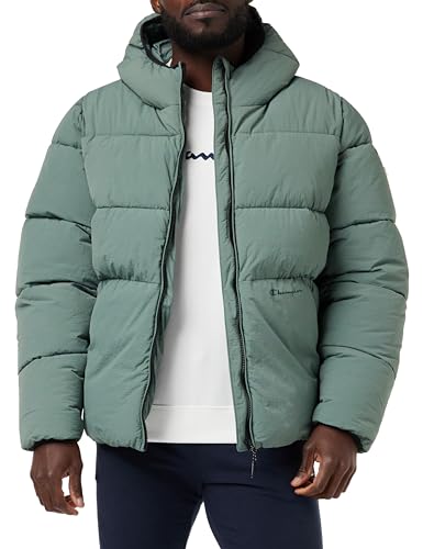 Champion Herren Rochester 1919 Outdoor Hooded Gepolsterte Jacke, Verde BLG, L von Champion