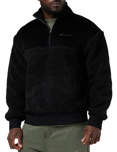 Champion Herren Rochester 1919 Outdoor Polar Lamb-Effect Half Zip Top Sweatshirt, Nero, XXL von Champion