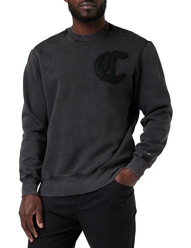 Champion Herren Rochester 1919 Pop Punk Dyed/Wash Heavy Poly-Fleece Crewneck Sweatshirt, Nero, L von Champion