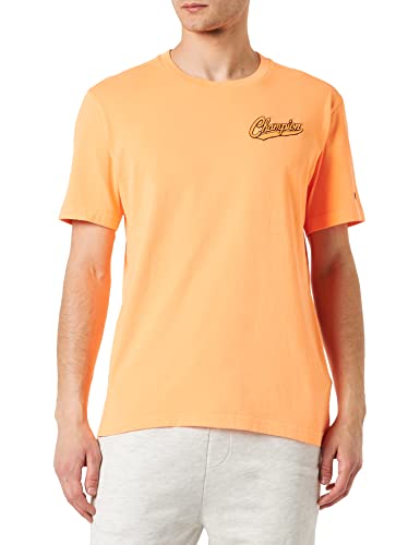 Champion Herren Rochester 1919 Retro Resort Crewneck S-s T-Shirt, Orange (Pop Off), Large von Champion