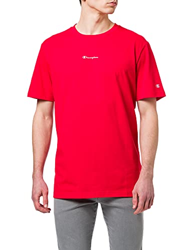 Champion Herren Seasonal Back Logo Crewneck T-Shirt, Red, XXL von Champion