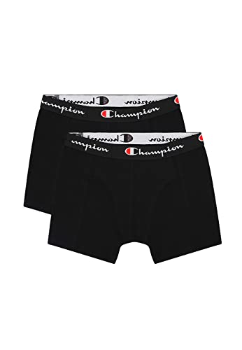 Champion Herren Seasonal Waist Logo x2 Retroshorts, Schwarz, S (2er Pack) von Champion