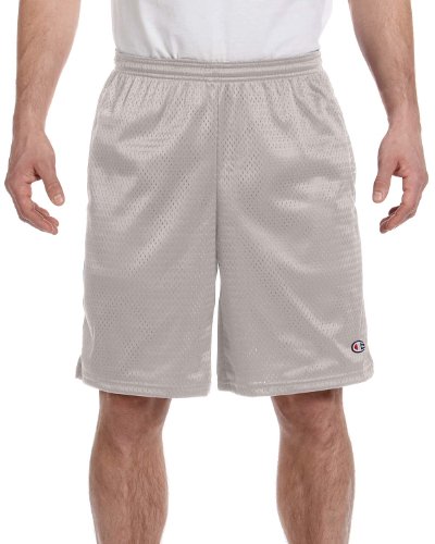 Champion Herren Shorts Lange Netz-shorts mit Taschen, Athletic Grau, S von Champion