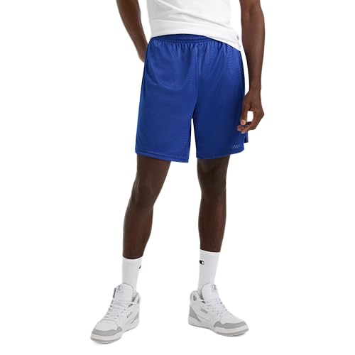 Champion Herren Shorts Lange Netz-shorts mit Taschen, Blau, XL von Champion