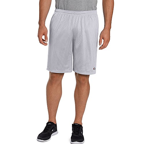 Champion Herren Shorts Lange Netz-shorts mit Taschen, Grau - Athletic Grey, 4XL von Champion