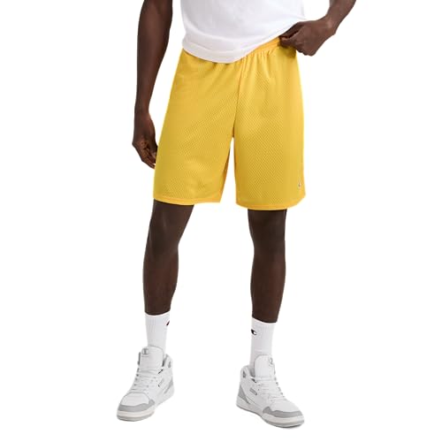 Champion Herren Shorts Lange Netz-shorts mit Taschen, Team Gold, L Champion Herren Shorts Lange Netz-shorts mit Taschen, Team Gold, L von Champion
