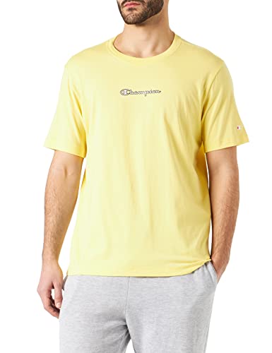 Champion Herren Soft Fluo S/S T-Shirt, Zitrone, XL von Champion