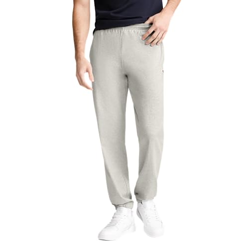 Champion Herren Trainingshose Sweathose aus Jersey mit Geschlossener Unterseite, Oxford Gray-407q88, XXL von Champion