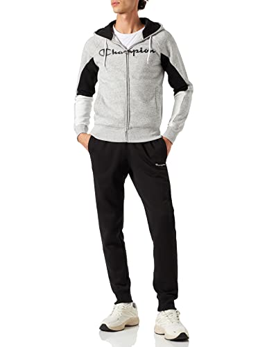 Champion Herren Sweatsuits Piping Block Overall, Grau Melange/Schwarz, M von Champion