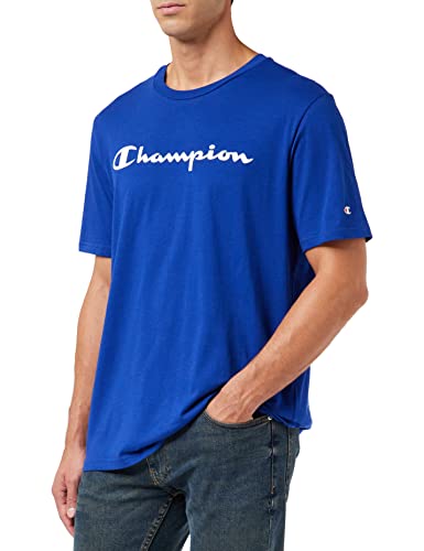 Champion Herren T-Shirt American Classics Big Logo S-s, Blau, S von Champion