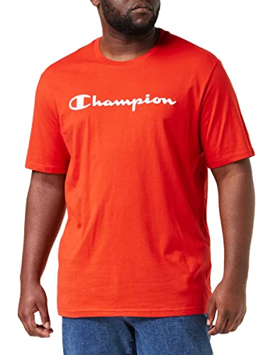 Champion Herren T-Shirt American Classics Big Logo S-s, Lava Rot, S von Champion