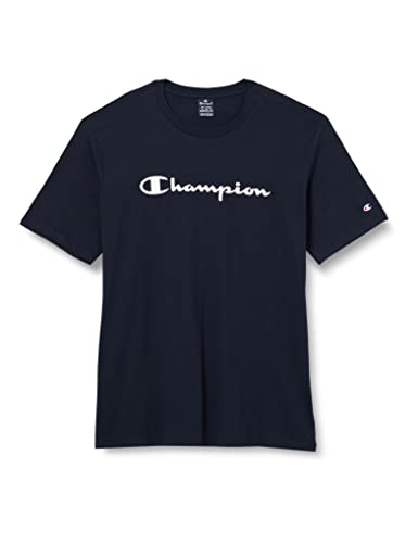 Champion Herren T-Shirt American Classics Big Logo S-s, Marineblau, S von Champion