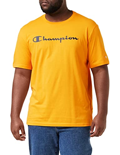 Champion Herren T-Shirt American Classics Big Logo S-s, Senfgelb, S von Champion