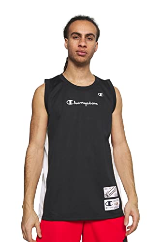 Champion Herren Tanktop Tank Top, Farbe:schwarz (NBK)/weiß (wht)/rot (Htr), Größe:L von Champion