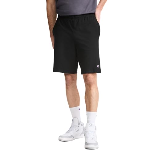 Champion Herren-Shorts aus Jersey mit Taschen, 22,9 cm, schwarz, XX-Large von Champion