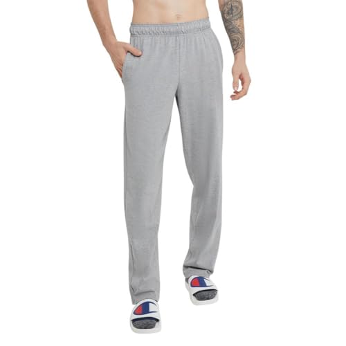 Champion Herrenhose, leichte Loungehose mit offenem Saum für Herren, Jersey-Hose (Normal- oder Übergroßen), Mittel von Champion