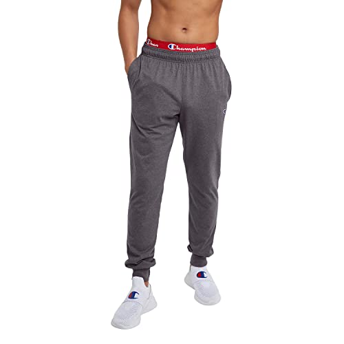 Champion Herren Jersey Jogger Trainingshose, Granite Heather C Patch Logo, X-Groß von Champion