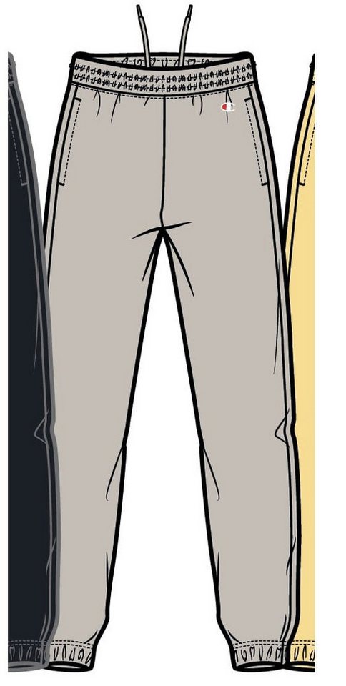 Champion Jogginghose (Stretch-Baumwolle, C-Logo) lang beigebraun Damen von Champion