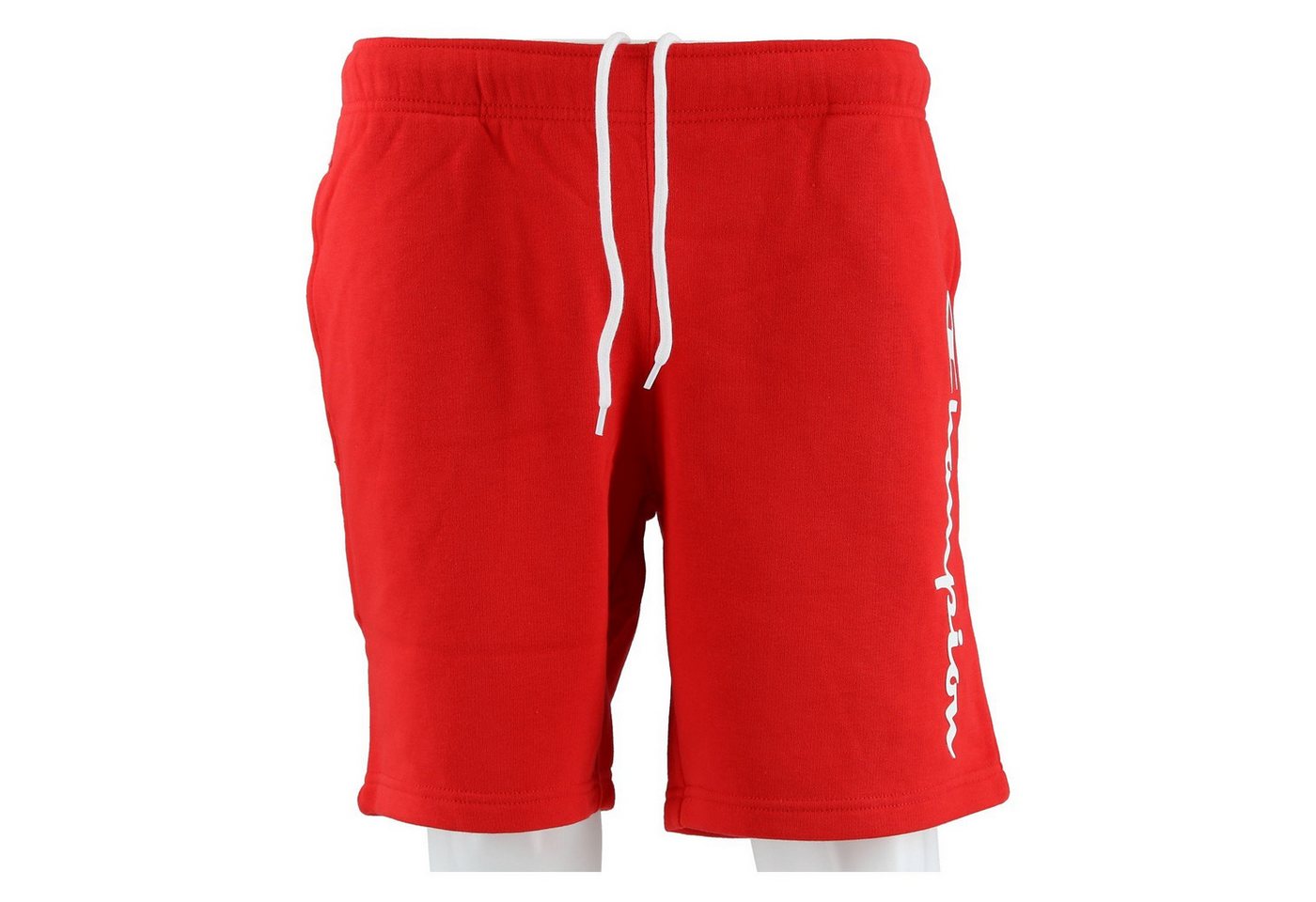 Champion Jogginghose Freizeithose Bermuda(Baumwolle) kurz Logo Schriftzug rot Herren von Champion