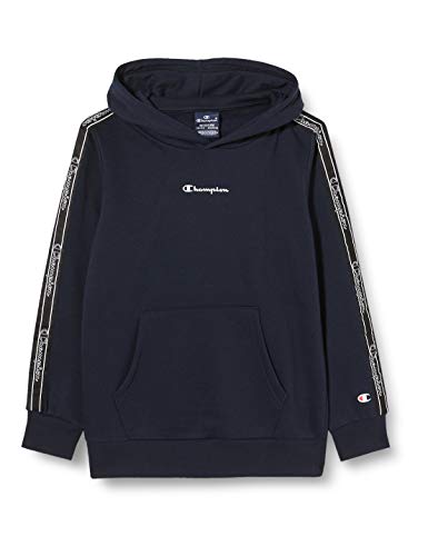 Champion Jungen Seasonal Tape Hooded Sweatshirt Kapuzenpulli, Blau (BS501), XS von Champion