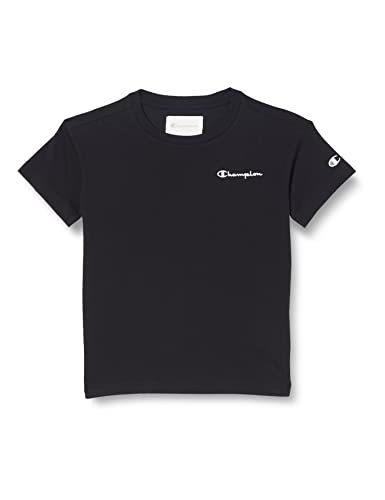 Champion Jungen Eco Future Light Jersey S/S T-Shirt, Schwarz, 13-14 Jahre von Champion