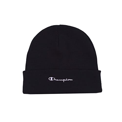 Champion Jungen Junior Knit Script Logo Beanie-Mütze, blau, Einheitsgröße für alle von Champion