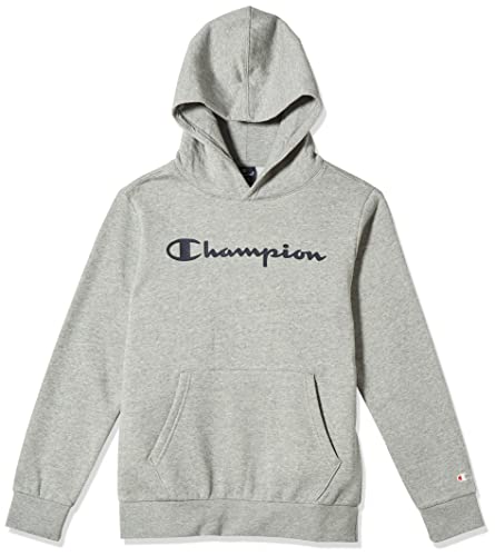 Champion Jungen Kapuzenpullover Legacy- Classic Logo, Helles Heather Grey, 13-14 Jahre von Champion