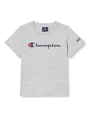 Champion Jungen Legacy American Classics B-S-s Crewneck T-Shirt, Grau, 7-8 Jahre von Champion