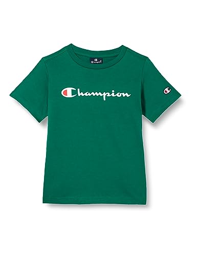 Champion Jungen Legacy American Classics B-S-s Crewneck T-Shirt, Grün Avt, 9-10 Jahre von Champion