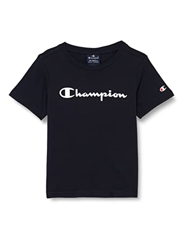 Champion Jungen Legacy American Classics S/S Logo T-Shirt, Marineblau, 11-12 Jahre von Champion