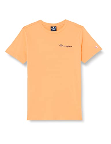 Champion Jungen Legacy American Classics S/S Logo T-Shirt, Orange, 9-10 Jahre von Champion