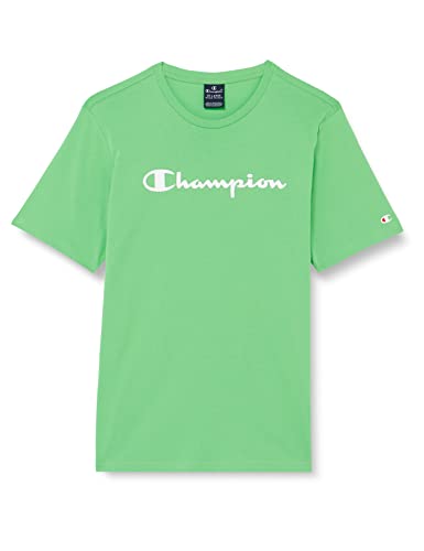 Champion Jungen Legacy American Classics S/S Logo T-Shirt, hellgrün, 13-14 Jahre von Champion