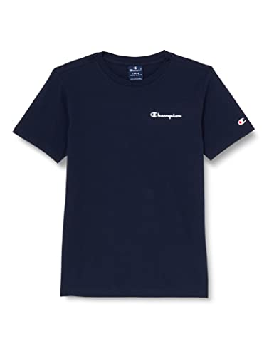 Champion Jungen Legacy American Classics Small Logo S/S T-Shirt, Marineblau, 7-8 Jahre von Champion