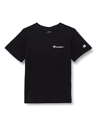 Champion Jungen Legacy American Classics Small Logo S/S T-Shirt, Schwarz, 7-8 Jahre von Champion