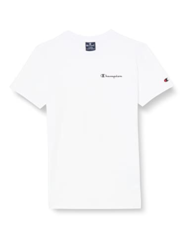 Champion Jungen Legacy American Classics Small Logo S/S T-Shirt, Weiß, 3-4 Jahre von Champion