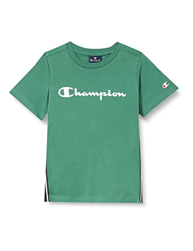 Champion Jungen Legacy American Side Tape S/S T-Shirt, Grün Patina, 7-8 Jahre von Champion